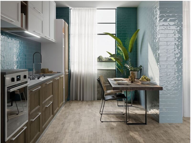 Cambridge Teal Gloss 150x150mm