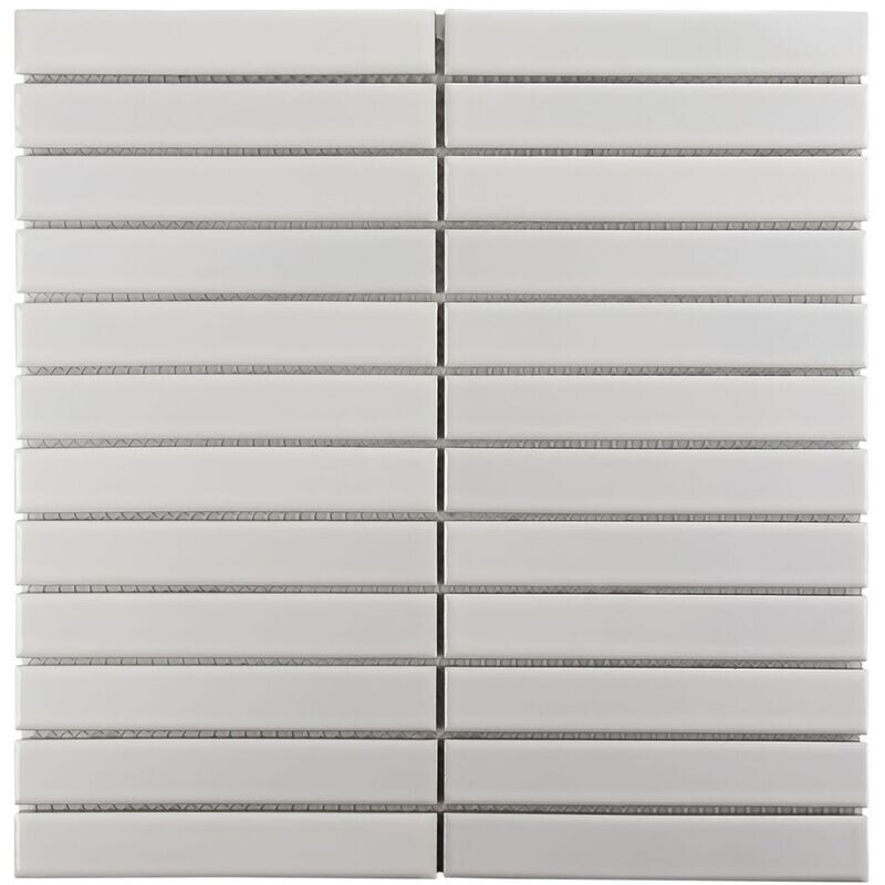 Kit Kat Oslo Pure White Gloss Mosaic Tile