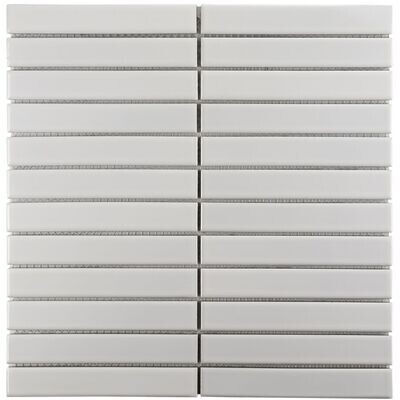 Kit Kat Oslo Pure White Gloss Mosaic Tile