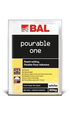 BAL Pourable One Tile Adhesive White 20kg