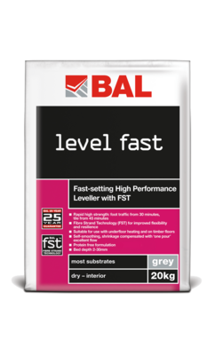 BAL Level Fast Self-Levelling Compound Grey 20kg