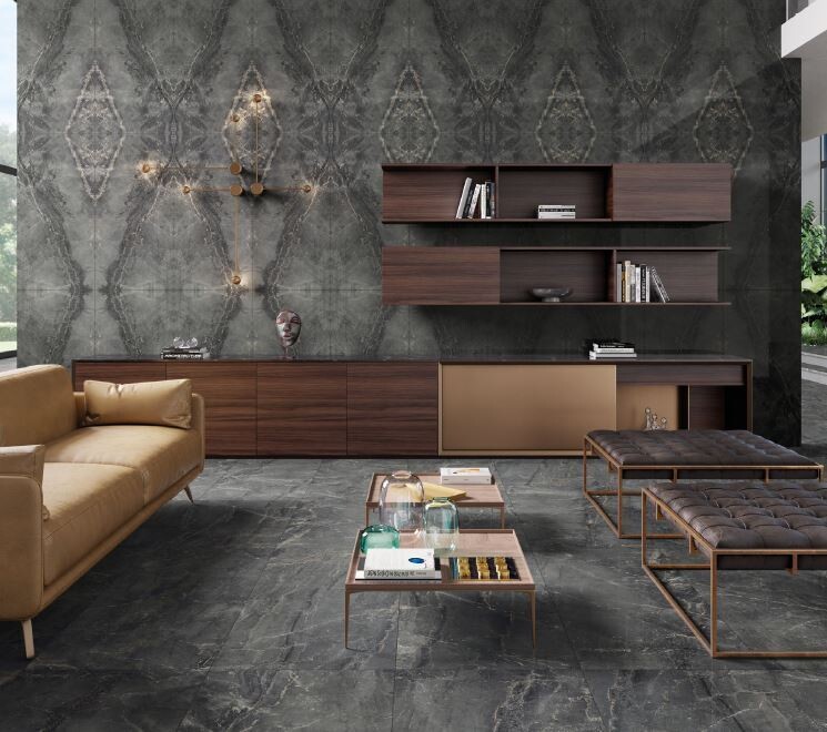 Regal Dark Grey Polished Bookmatch