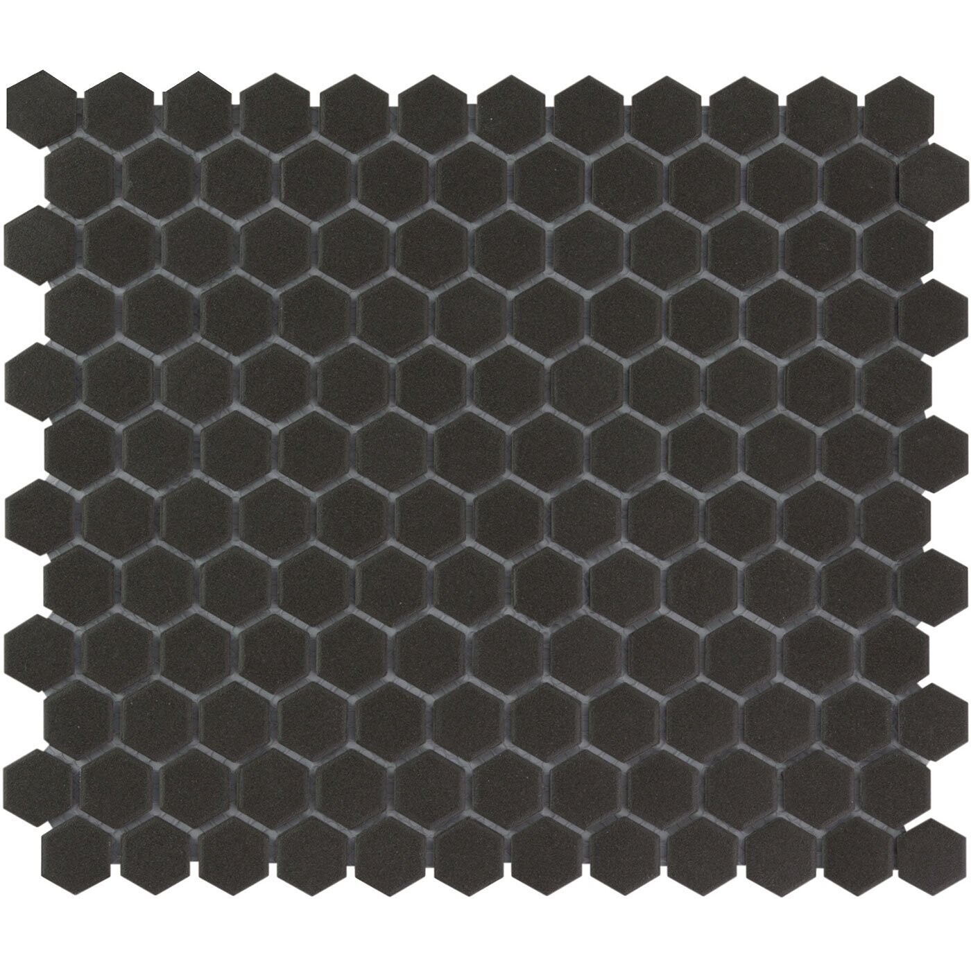City Hex Black 23x26mm Matt R11 Mosaic