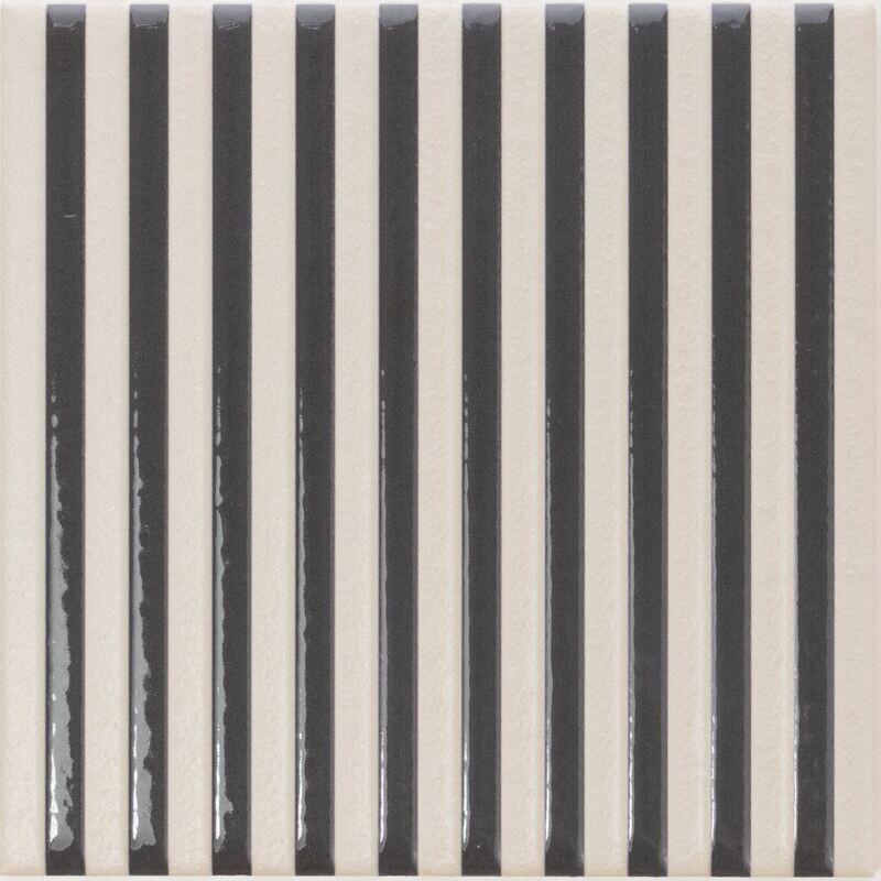 Kai Stripe Off-White Stone Black