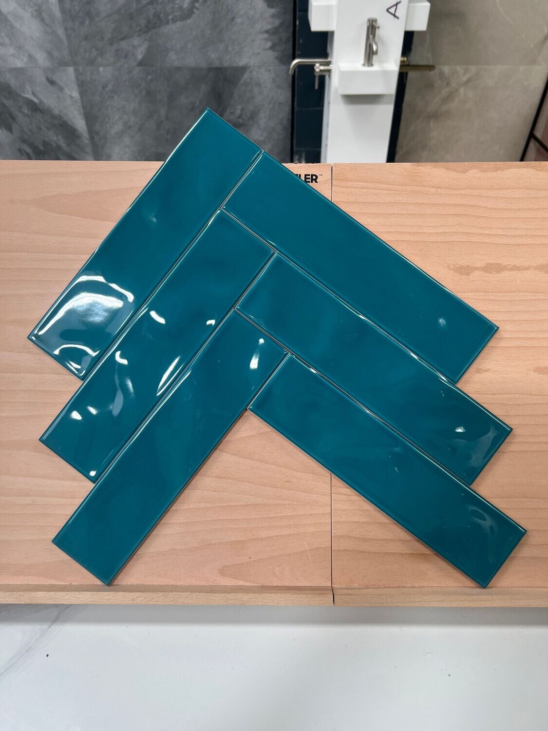 Cambridge Teal Gloss 300x75mm