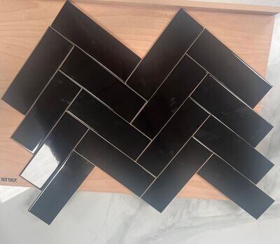 Monobrick Black Gloss 200x65mm