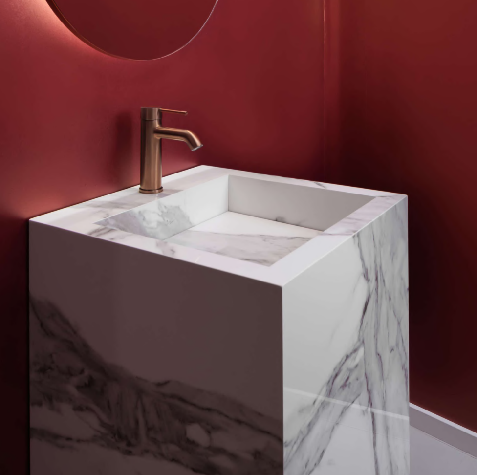 Porcelain Free Standing Washbasin 50x50x85cm