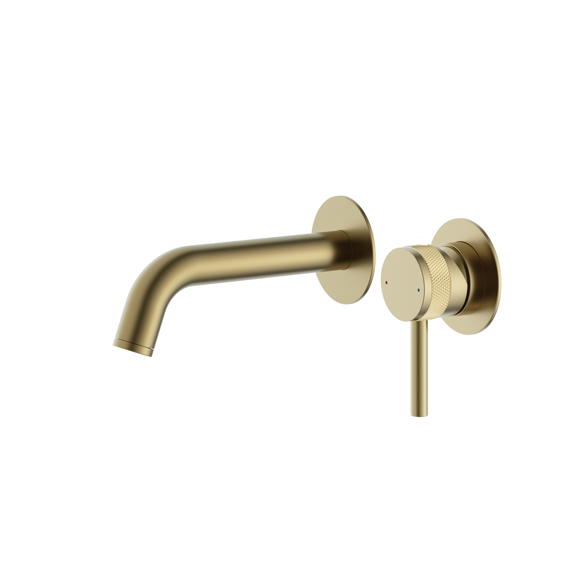 Siena Wall Mounted Basin Mixer Brushed Brass