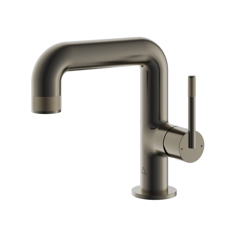 Siena Basin Side Lever Brushed Gunmetal Grey