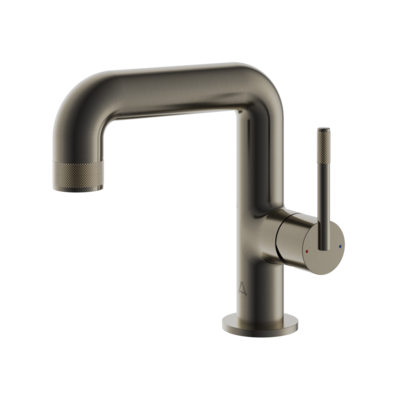 Siena Basin Side Lever Brushed Gunmetal Grey