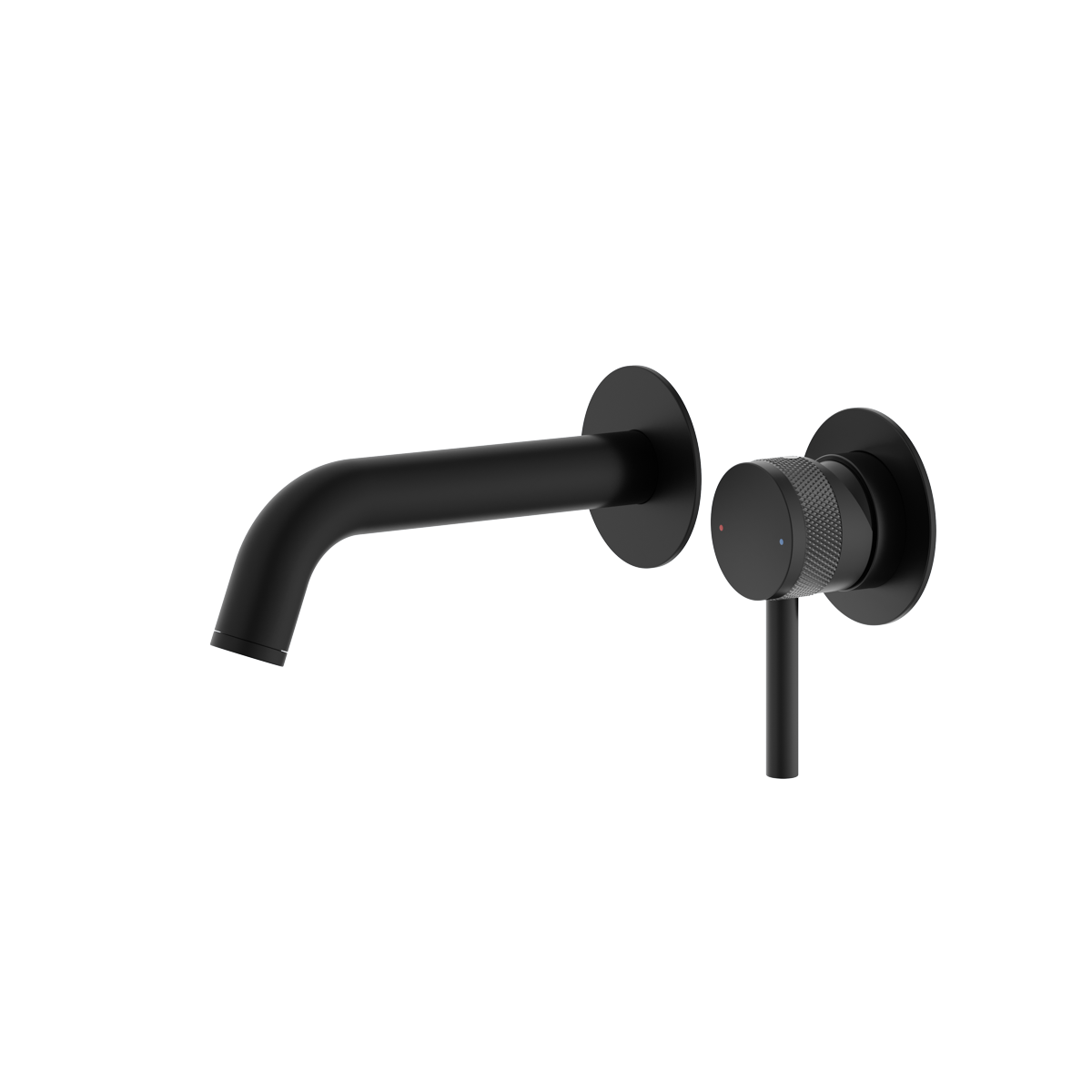 Siena Wall Mounted Basin Mixer Brushed Matt Black