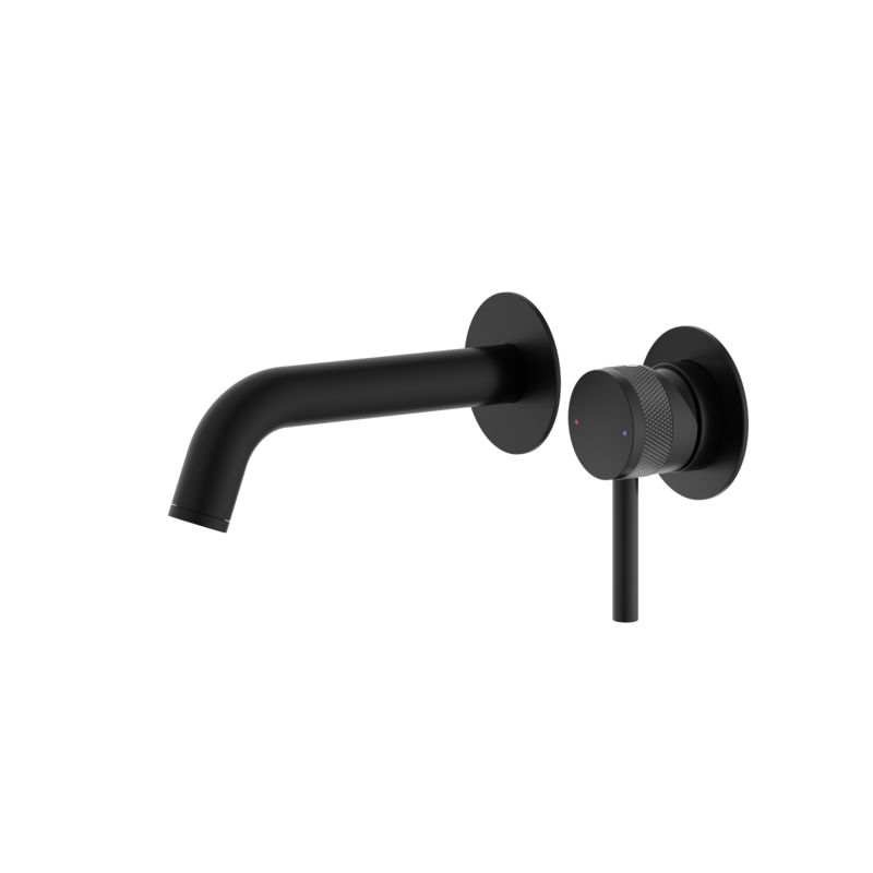 Siena Wall Mounted Basin Mixer Brushed Matt Black