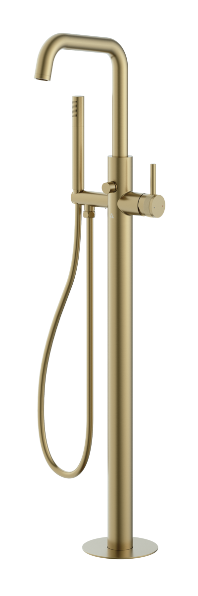 Siena Freestanding Bath Shower Mixer Brushed Brass