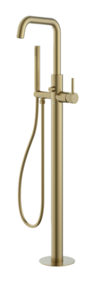 Siena Freestanding Bath Shower Mixer Brushed Brass
