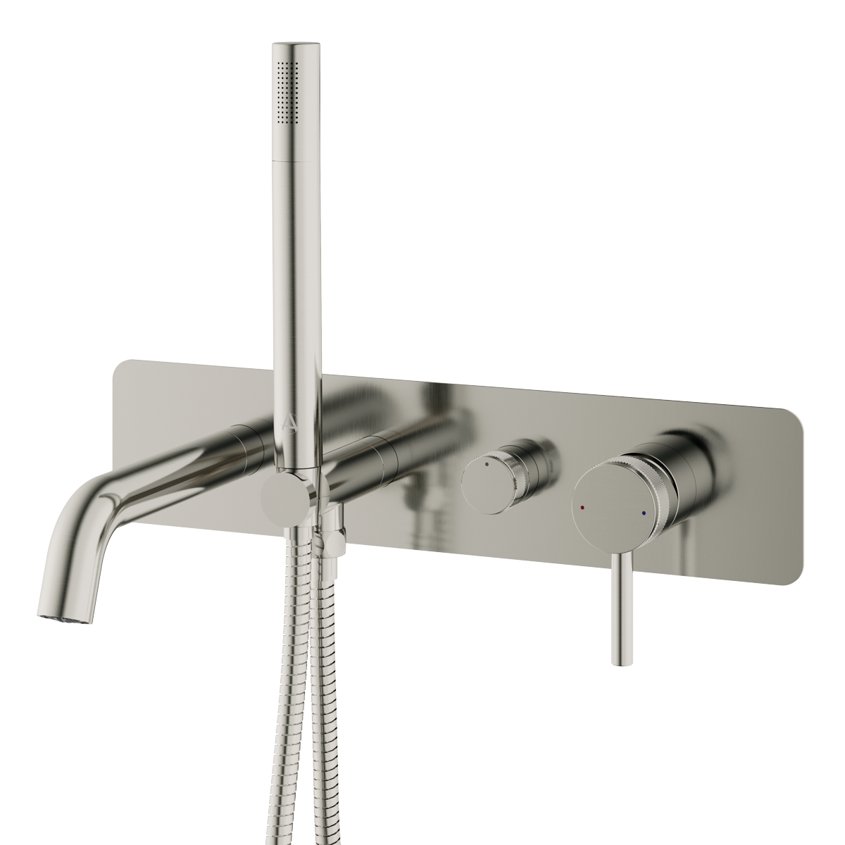 Siena Wall Mounted Bath Shower Mixer Brushed Nickle