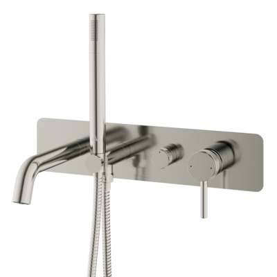 Siena Wall Mounted Bath Shower Mixer Brushed Nickle
