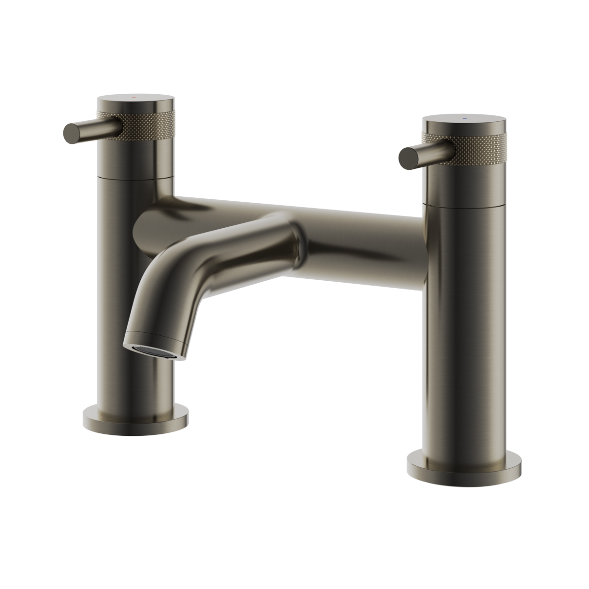 Siena Deck Mounted Bath Filler Brushed Gunmetal Grey