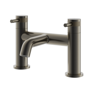 Siena Deck Mounted Bath Filler Brushed Gunmetal Grey