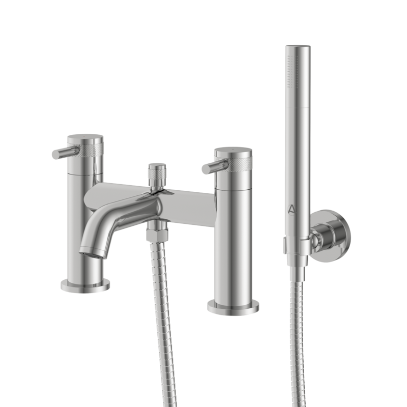 Siena Deck Mounted Bath Shower Mixer Polished Chrome