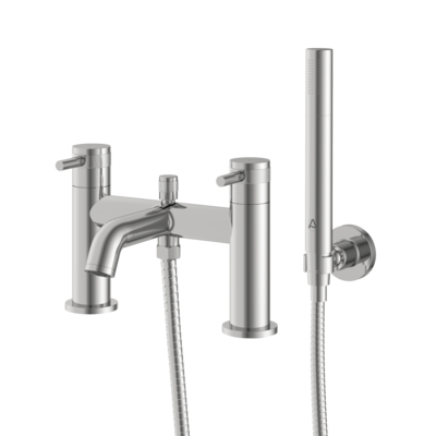Siena Deck Mounted Bath Shower Mixer Polished Chrome
