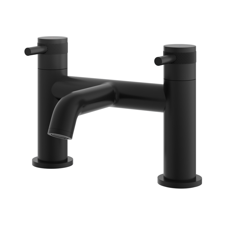 Siena Deck Mounted Bath Filler Brushed Matt Black