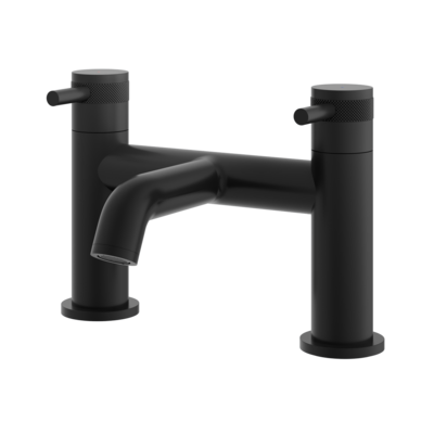 Siena Deck Mounted Bath Filler Brushed Matt Black
