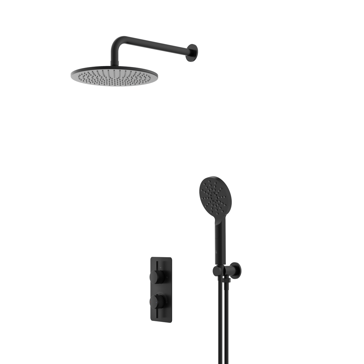 Siena Minimal Shower Set Brushed Matt Black