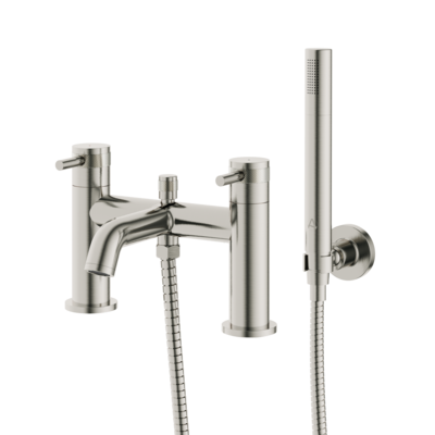 Siena Deck Mounted Bath Shower Mixer Brushed Nickle
