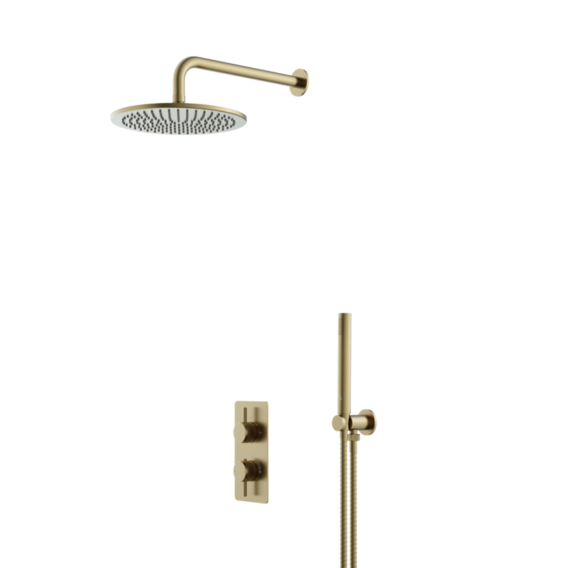 Siena Minimal Shower Set Brushed Brass