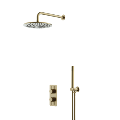 Siena Minimal Shower Set Brushed Brass
