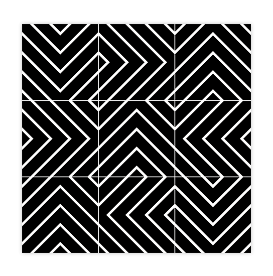 Mono stripe Black 200x200 Matt R10 PTV36+