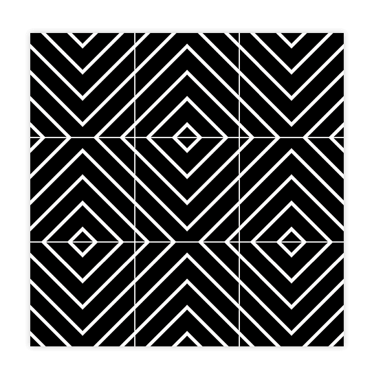 Mono stripe Black 200x200 Matt R10 PTV36+