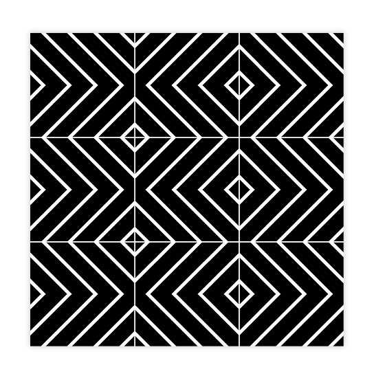 Mono stripe Black 200x200 Matt R10 PTV36+