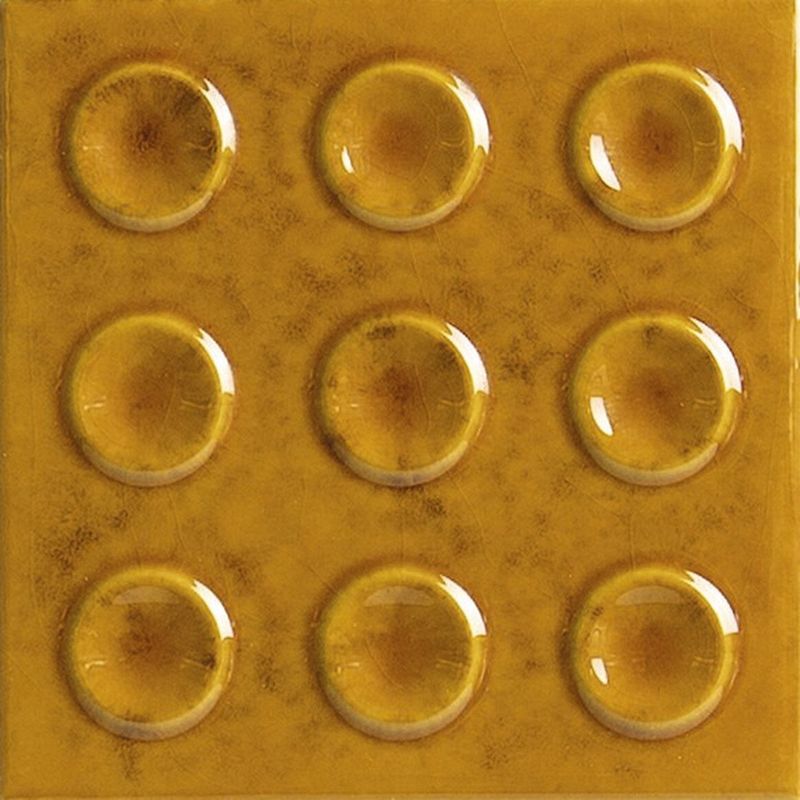 Convex Square Amber 100x100