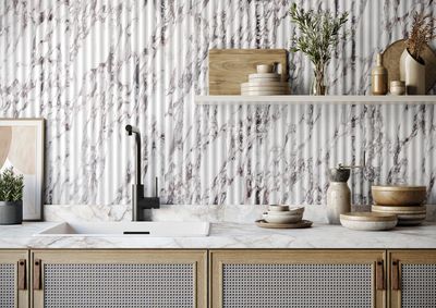 Marble Fluted Calacatta Viola