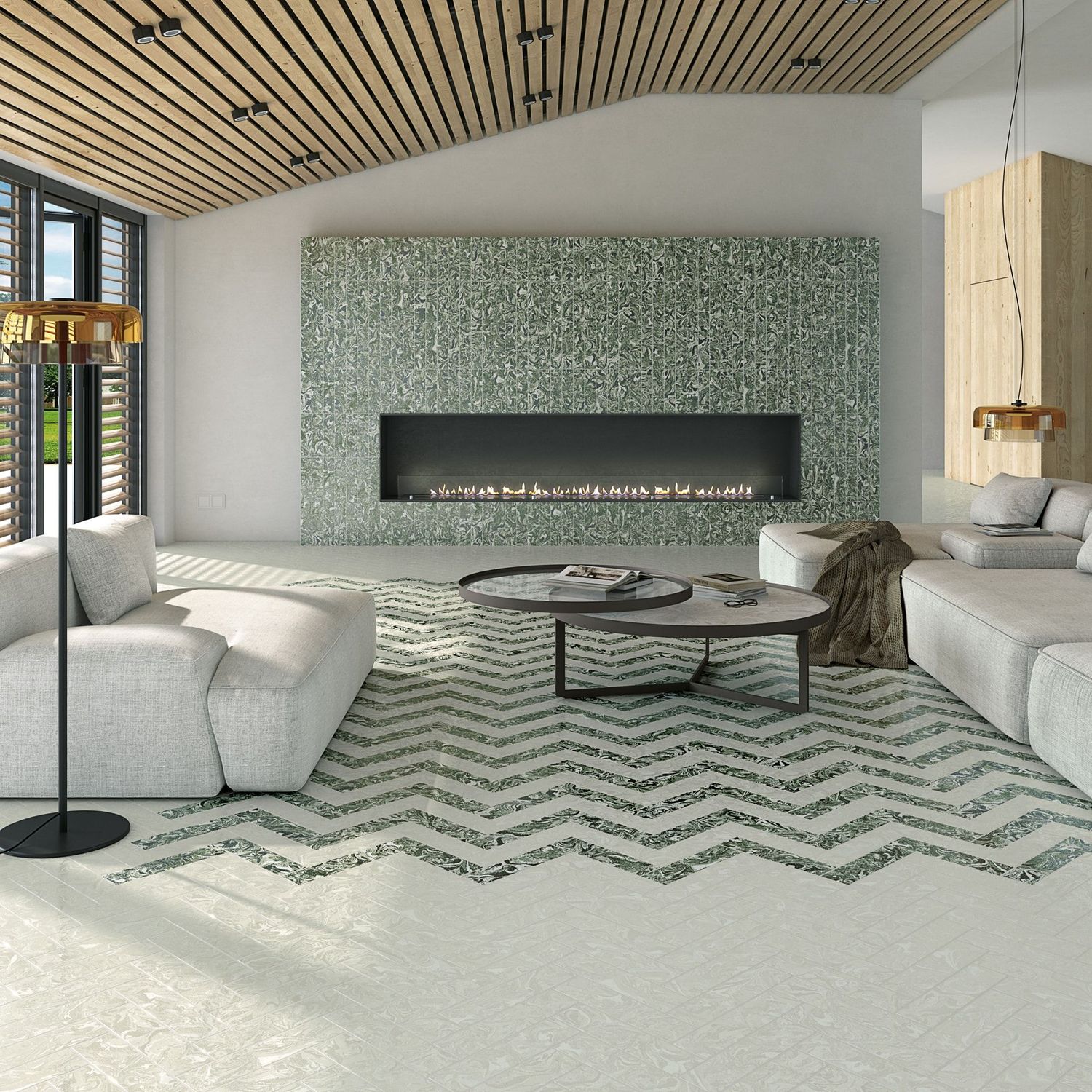 Swirl Brick Menta Semi Polished 315x80mm
