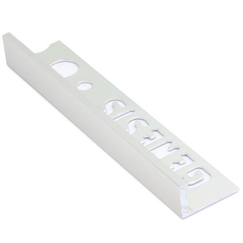 10mm Aluminium Straight Edge Trim 2.5m Chrome