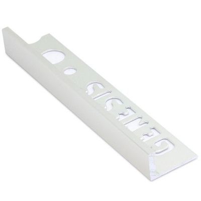 10mm Aluminium Straight Edge Trim 2.5m Chrome