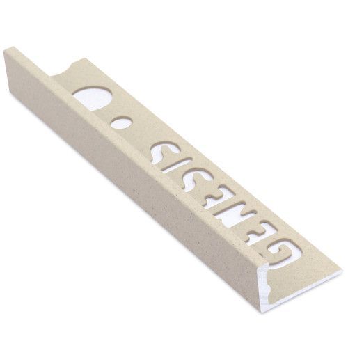 10mm Aluminium Straight Edge Trim 2.5m Brushed Sandstone