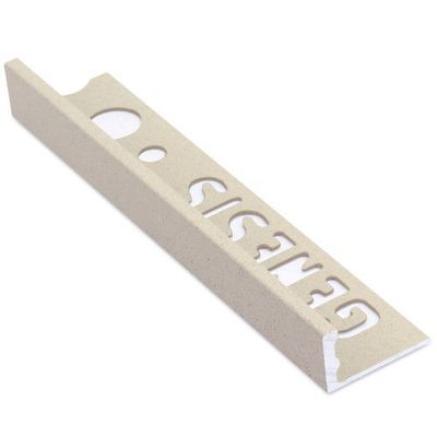 10mm Aluminium Straight Edge Trim 2.5m Brushed Sandstone