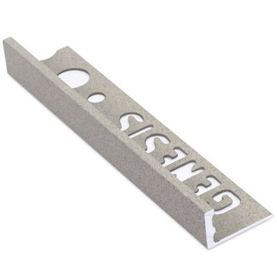 10mm Aluminium Straight Edge Trim 2.5m Brushed Granite