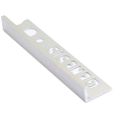 10mm Aluminium Straight Edge Trim 2.5m Brushed