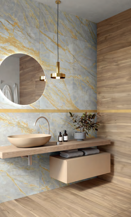 Marble 3D Grigio Etrusco Semi Polished