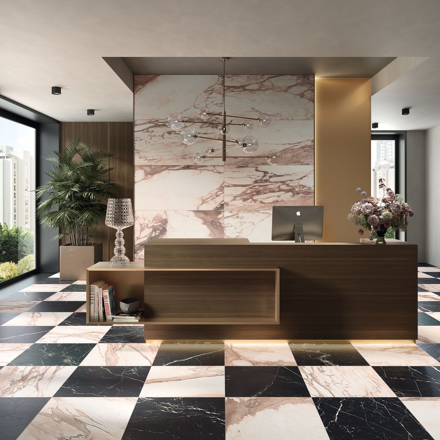 Marmol Rose Fluted