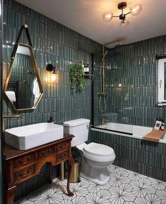 Green Bathroom Tiles