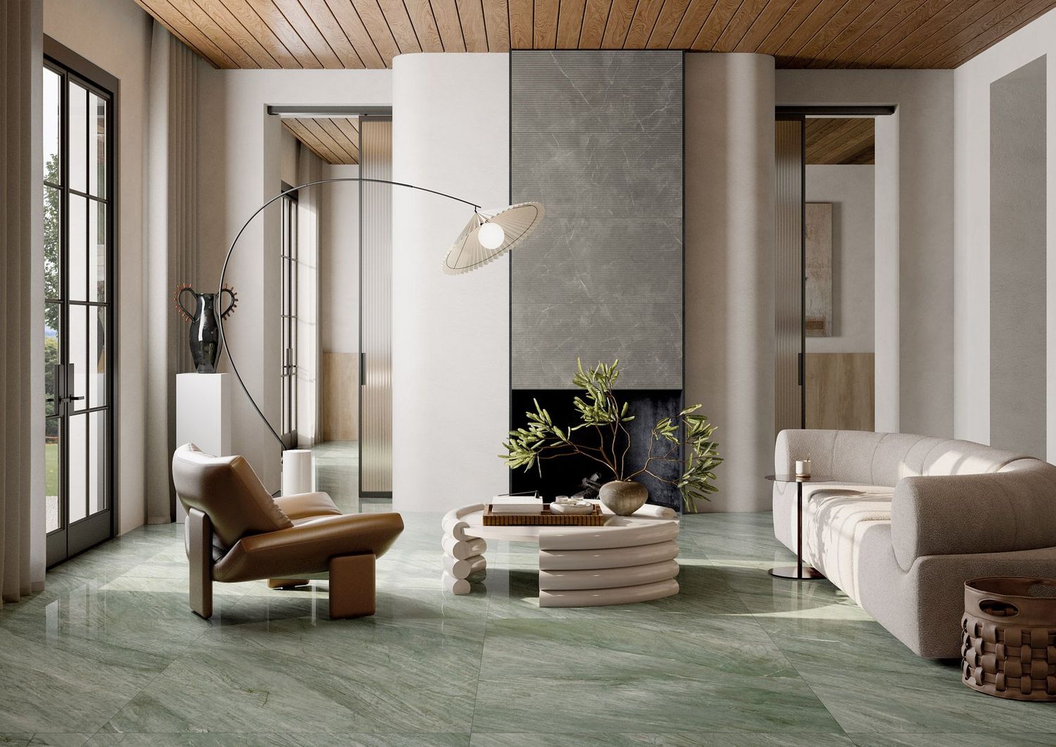 Nivora Green Fluted Nivora Green Fluted