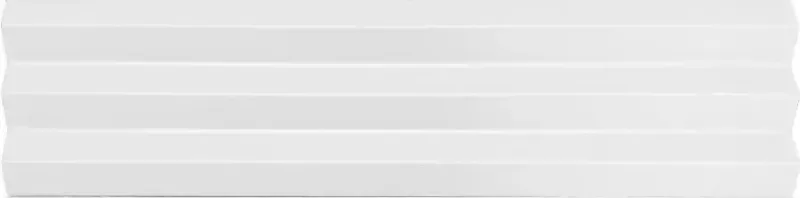 3D Arcade Ribbed White Matt