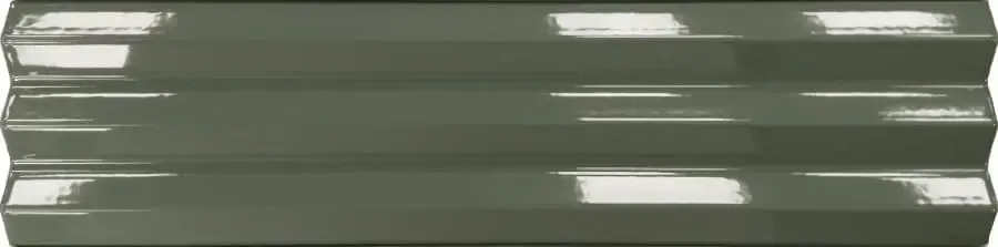 3D Arcade Ribbed Olive Gloss