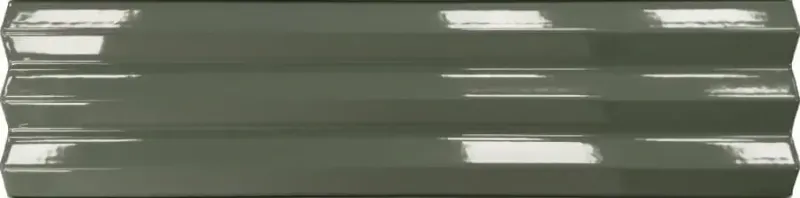 3D Arcade Ribbed Olive Gloss