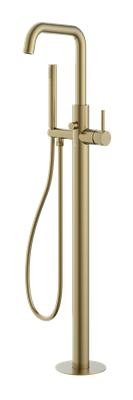 Siena Freestanding Bath Shower Mixer Brushed Brass